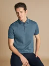 Men's short sleeve polo shirt with cool fabric
