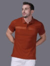 Men's street cafe polo shirt with short sleeves and collar