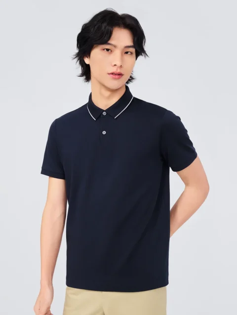 Men's polo shirt with short sleeves, personalized embroidery