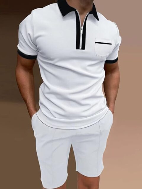 Urban Polo Set – Elegant White Men's Polo Set