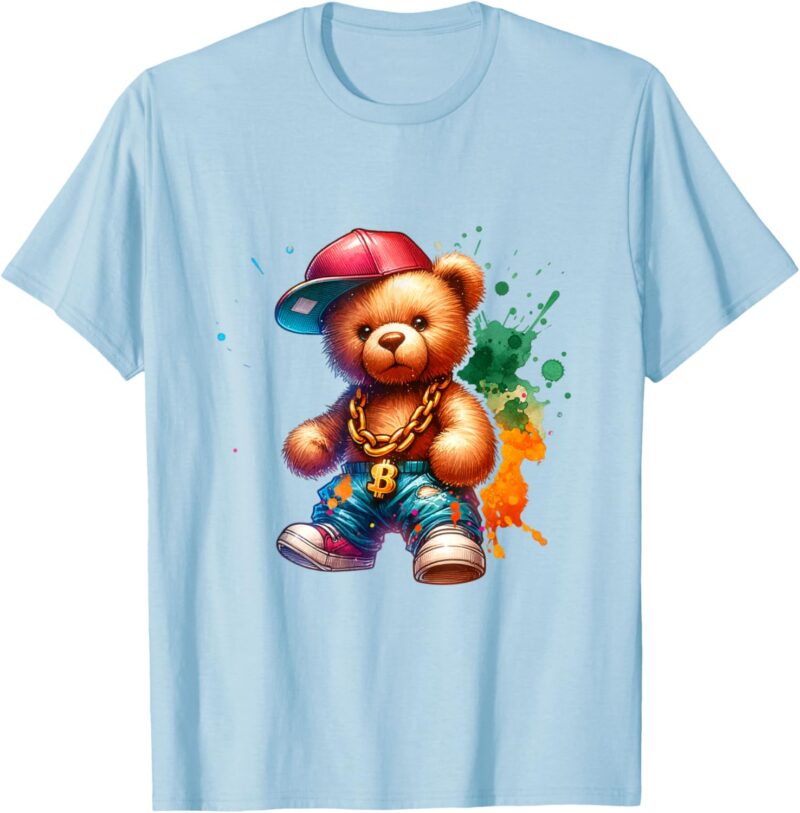 Minimal Beast - Rainbow Hip Hop Bear T-shirt - Image 5