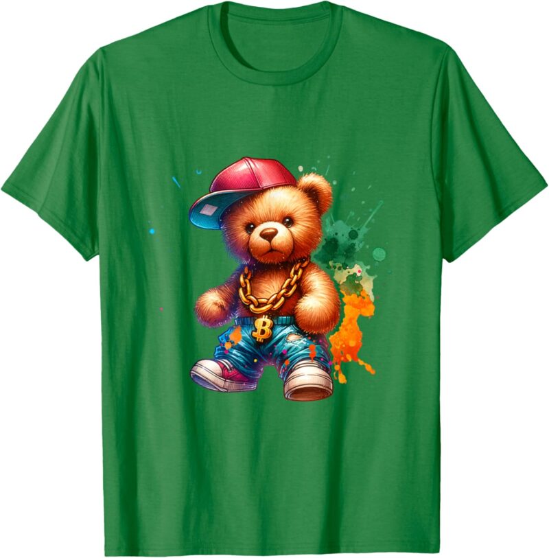 Minimal Beast - Rainbow Hip Hop Bear T-shirt - Image 7