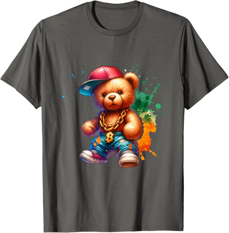 Minimal Beast - Rainbow Hip Hop Bear T-shirt - Image 3