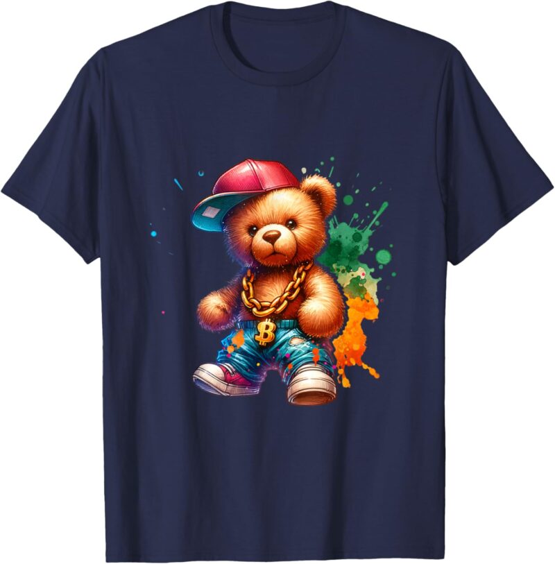 Minimal Beast - Rainbow Hip Hop Bear T-shirt - Image 14