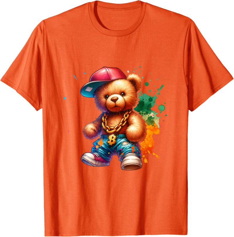 Minimal Beast - Rainbow Hip Hop Bear T-shirt - Image 12