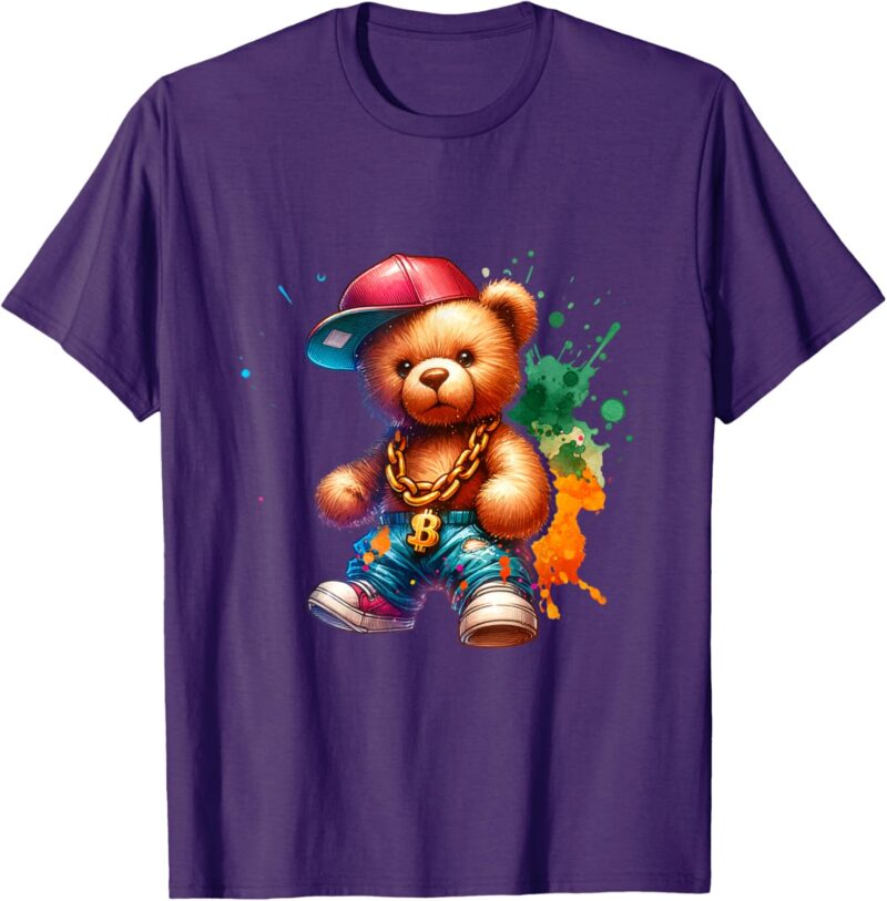 Minimal Beast - Rainbow Hip Hop Bear T-shirt - Image 11