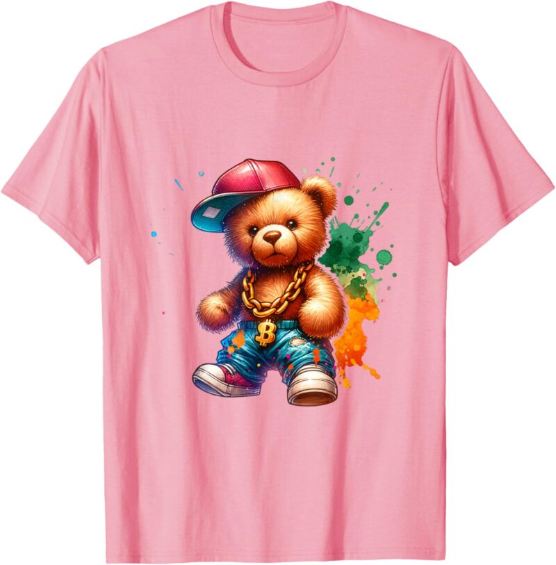 Minimal Beast - Rainbow Hip Hop Bear T-shirt - Image 10