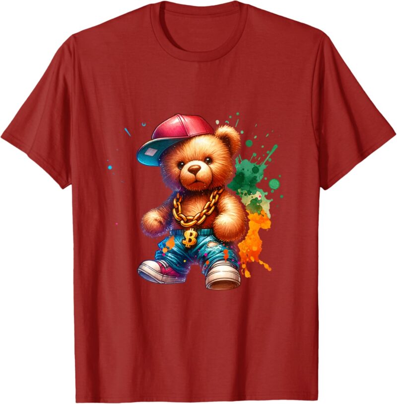 Minimal Beast - Rainbow Hip Hop Bear T-shirt - Image 6