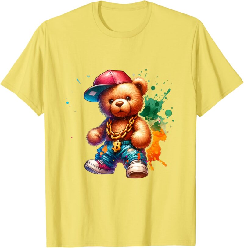 Minimal Beast - Rainbow Hip Hop Bear T-shirt - Image 8